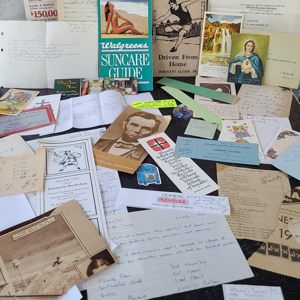 Vintage Scrapbook Lot, Paper Ephemera